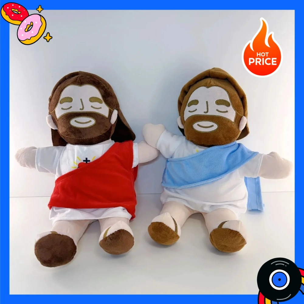 

Новая популярная музыкальная и световая кукла-компаньон для сна с эффектом дыхания, плюшевая игрушка Иисус, праздничный подарок для детей