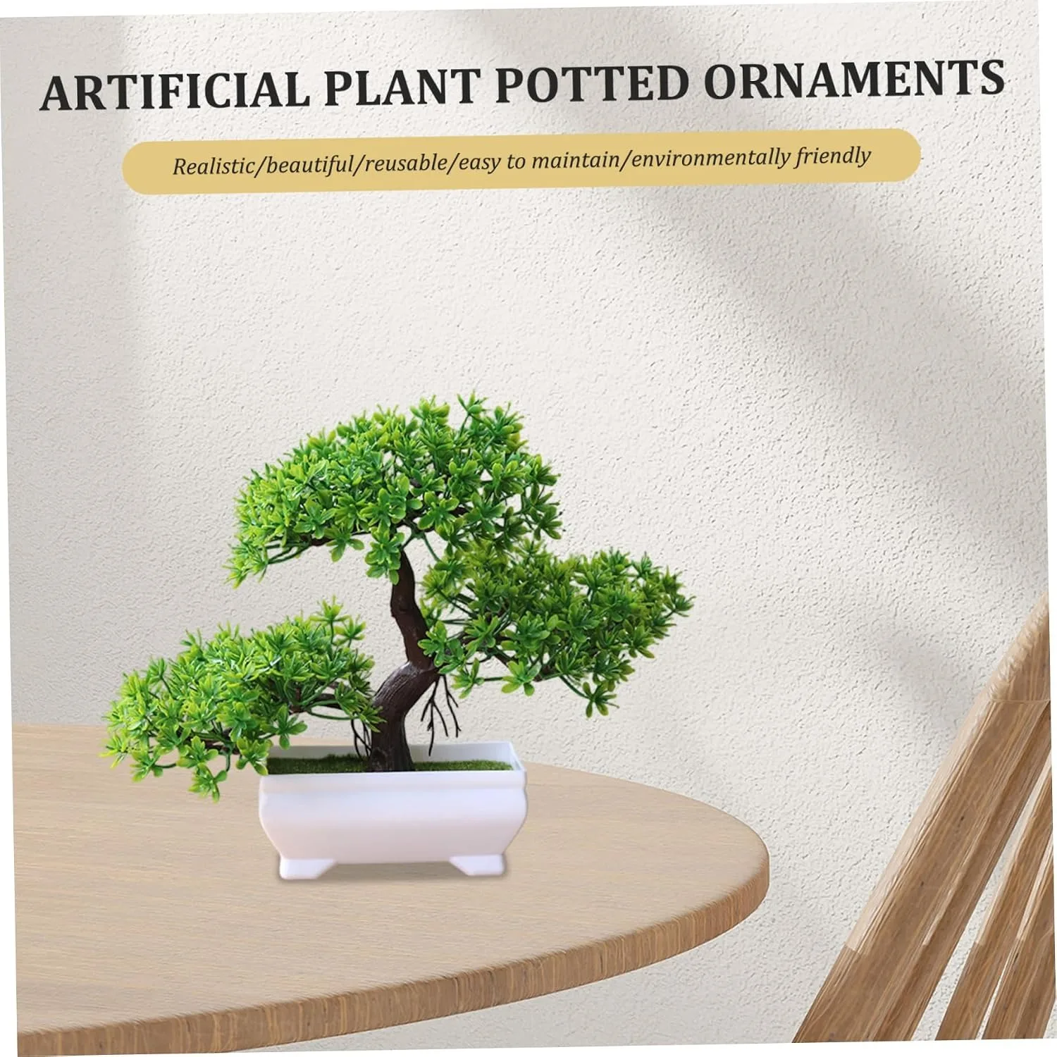 1/2Pcs Artificial Bonsai Tree Simulation Potted Plants Small Tree Fake Flower for Home Living Table Decoration Garden Ornaments - view 4