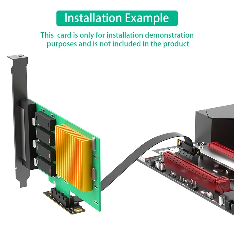 PCIE X1 Extender Riser Cable PCI Express 36Pin GEN3 8G 1X Male to Female 270 Degree Reverse PCI-E Slot Extension Flexible Cable