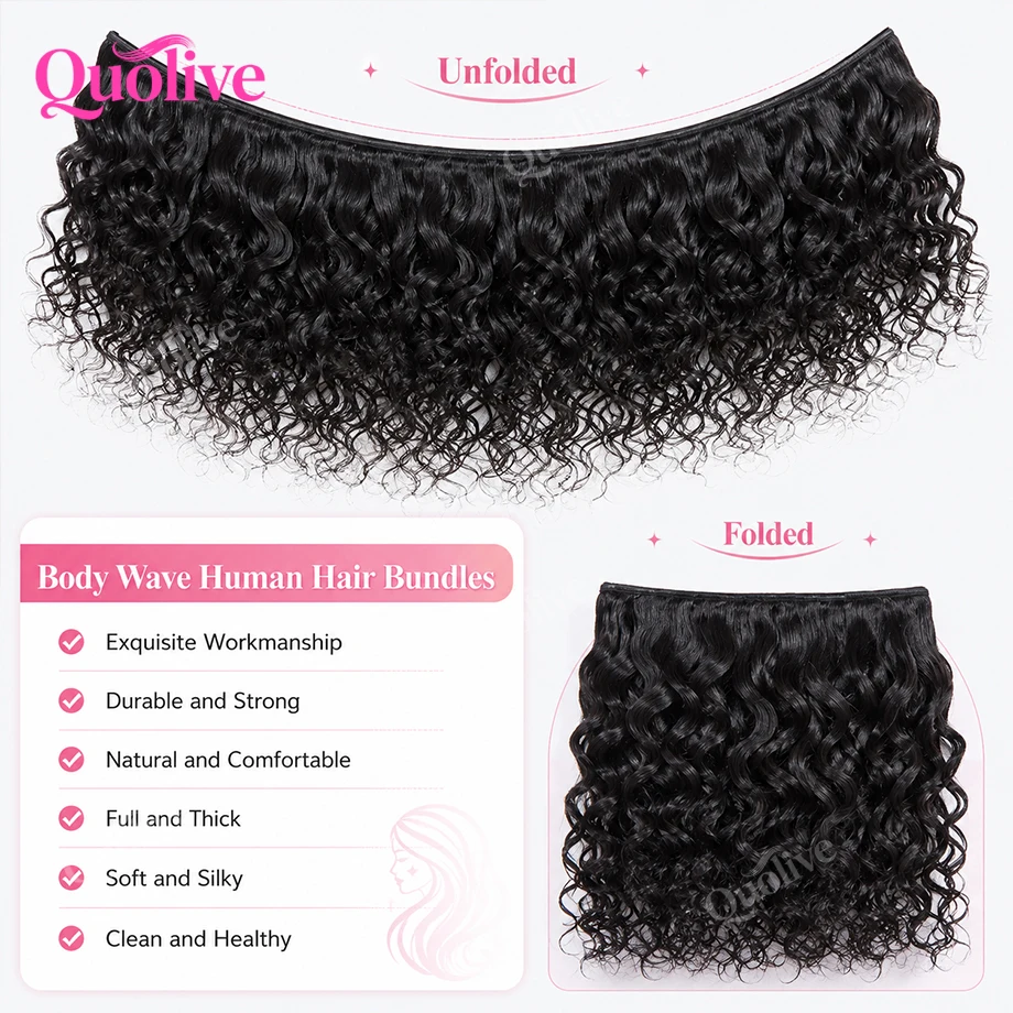 Virgin Hair 12a Grade Body Wave Bundles Unprocessed Virgin Brazilian Body Wavy Human Hair Bundles Brazilian Body Wave Human Hair Extensions Double Weft Natural Color For Black Women