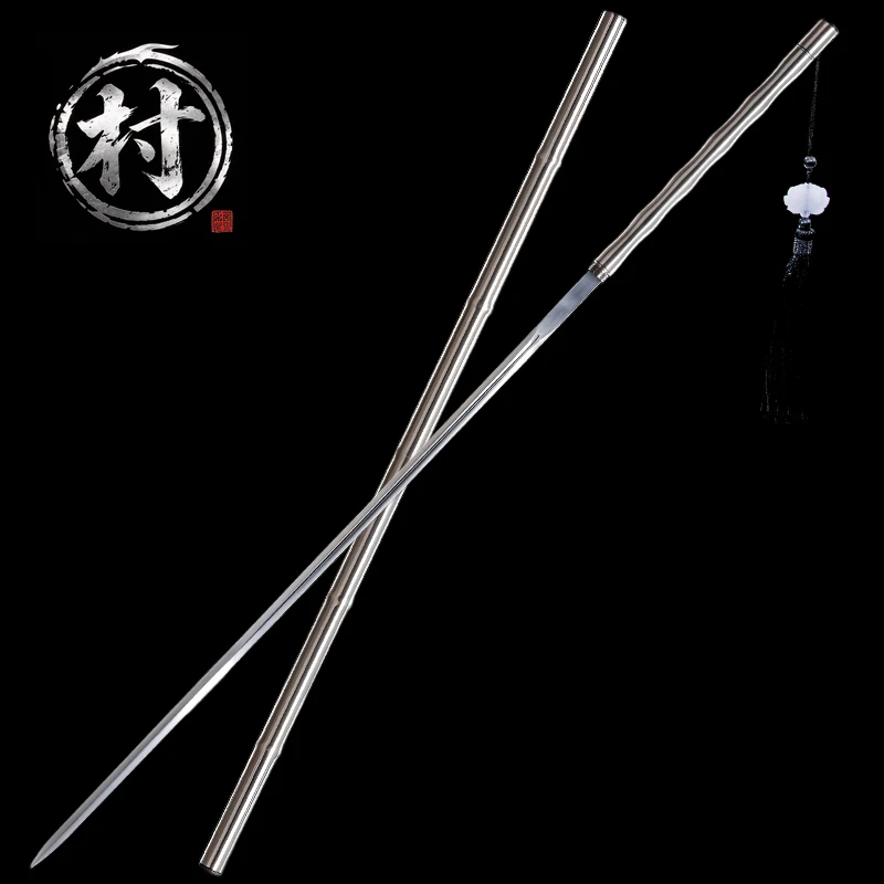 Juexi Connectable Fine Sword, Manganese Steel, Stainless Steel Scabbard, Chinese Straight Jian, Martial Arts Collectible Katana