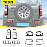 TESIN Car Rear Fog Light Tail Light Lamp Decoration Cover Headlight Trim Frame For Suzuki Jimny 2007-2017 Exterior Accessories