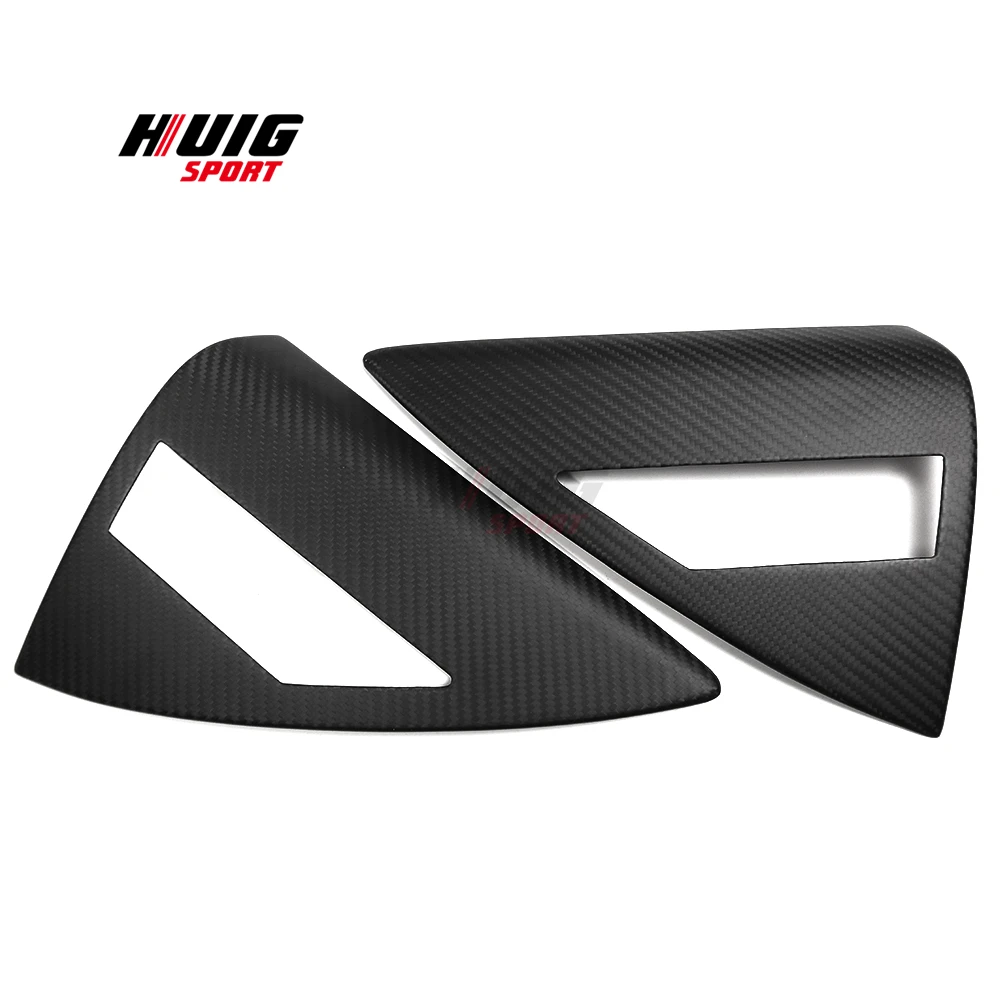 Matte Carbon Fiber Exterior Car Rear Door Side Taillight Charging Port Frame Cover Trim Accessories For Tesla Model 3 2024