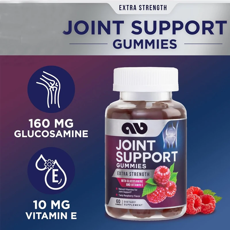 

Joint Support Gummies Extra Strength Glucosamine Gummies with Vitamin E - Natural Help for Cartilage and Flexibility -60 gummies