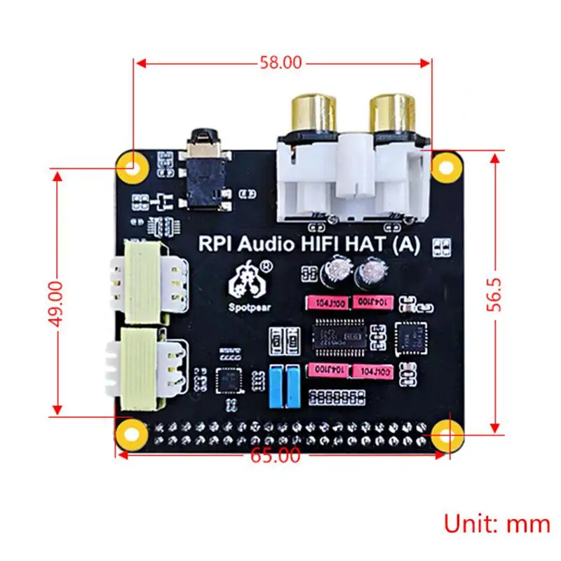 1 Buah Aspberry Pi 5 PCM5122 I2S HIFI Kartu Suara Ekstensi DAC Juga Mendukung PI4/PI3/Zero Seri Penuh