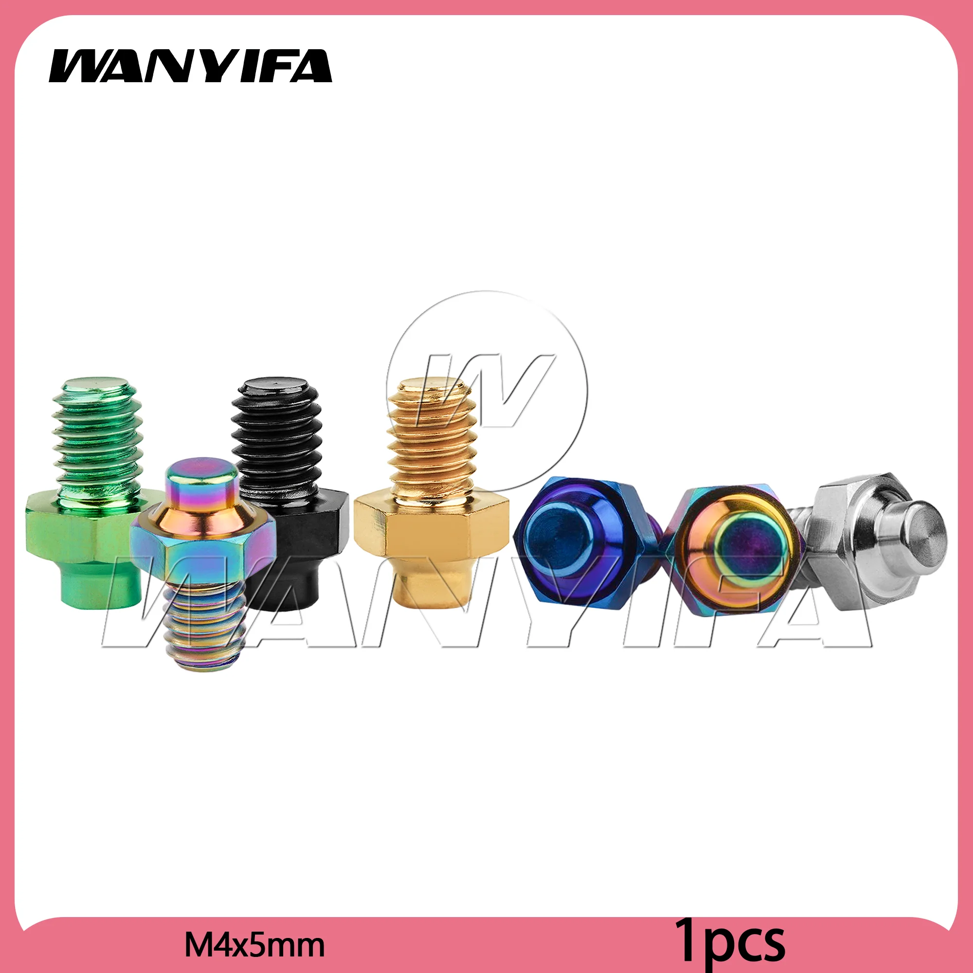 

Wanyifa Titanium Bolt M4x5mm for Bicycle Pedals coordination Screws Bicycle Parts