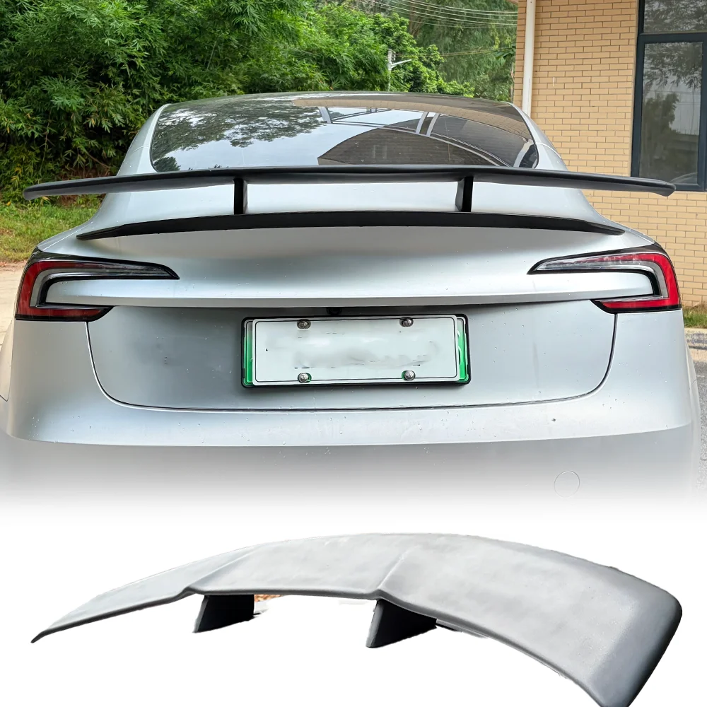 For 19-24 Tesla Model 3 spoilers Novitec style luggage compartment lid decorative tail wing true carbon fiber rear pressure wing