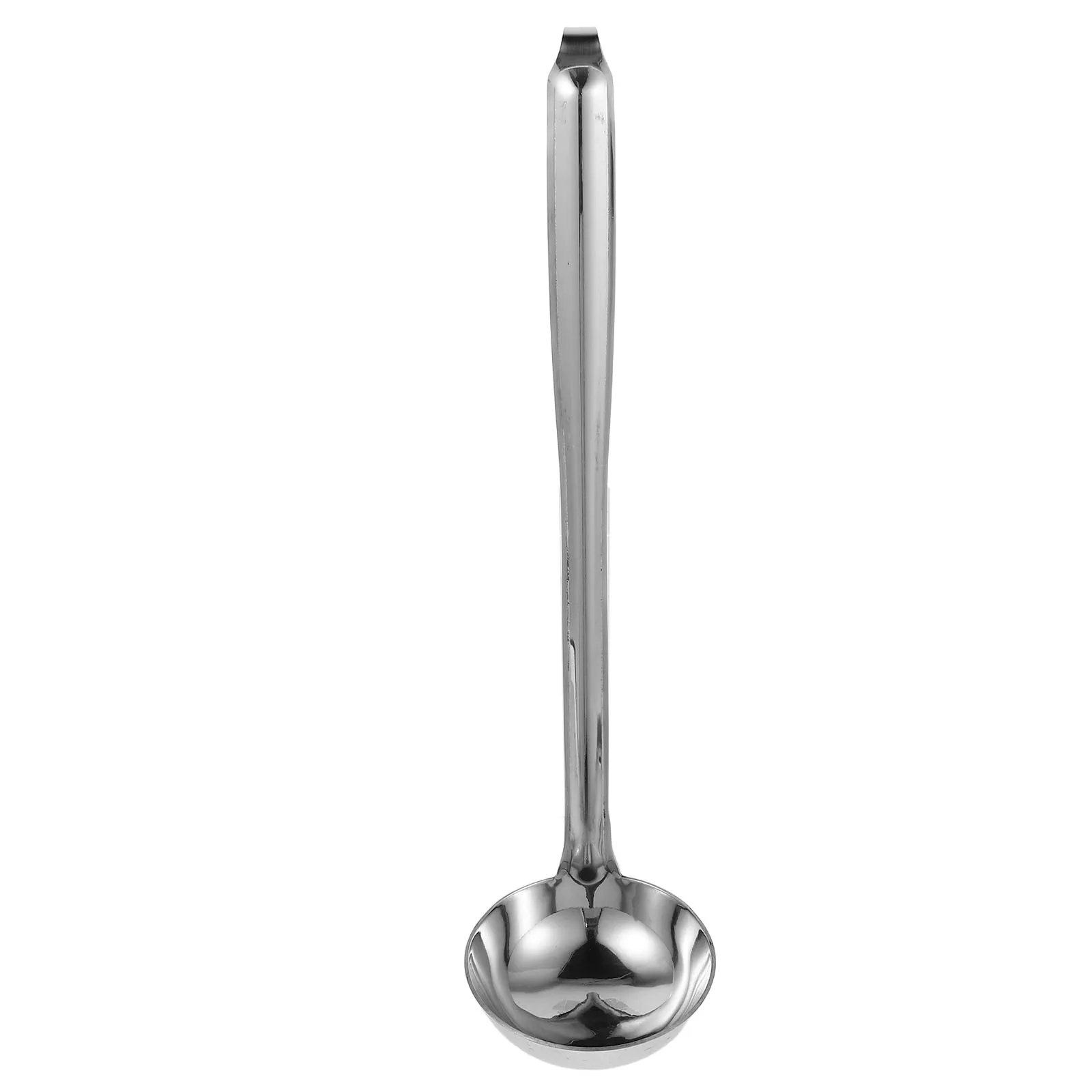 

Stainless Steel with Hook Deep Spoon for Soup Serving Long Handle Metal Stainless Steel Kitchen Utensils Spoons Ideal