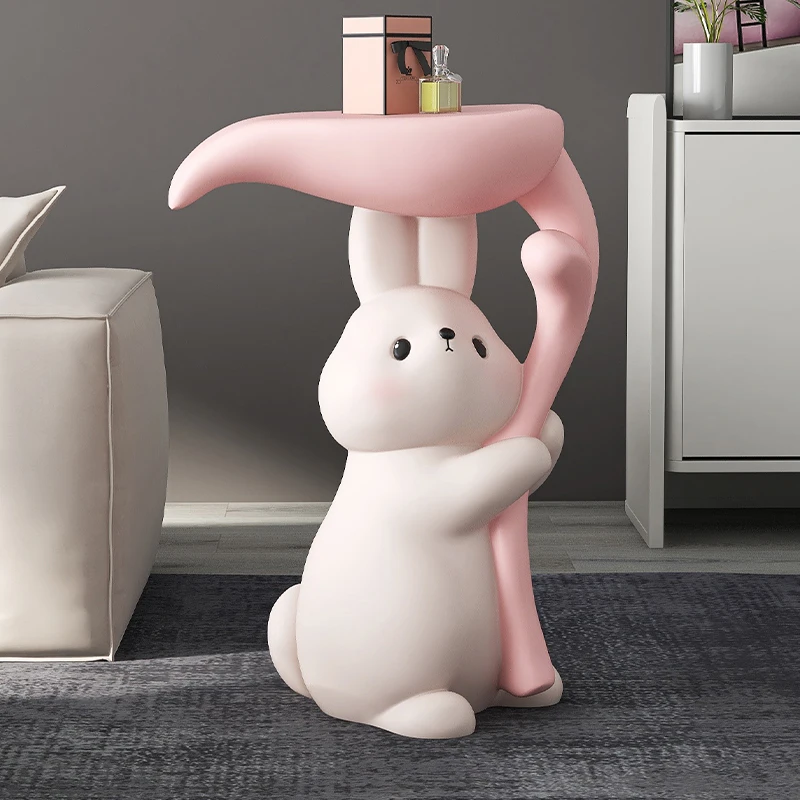 Luxury Multi-Color Rabbit-shaped Decorative Console Tray Modern Artistic Home Decor Unique Housewarming Gift with Stable Base
