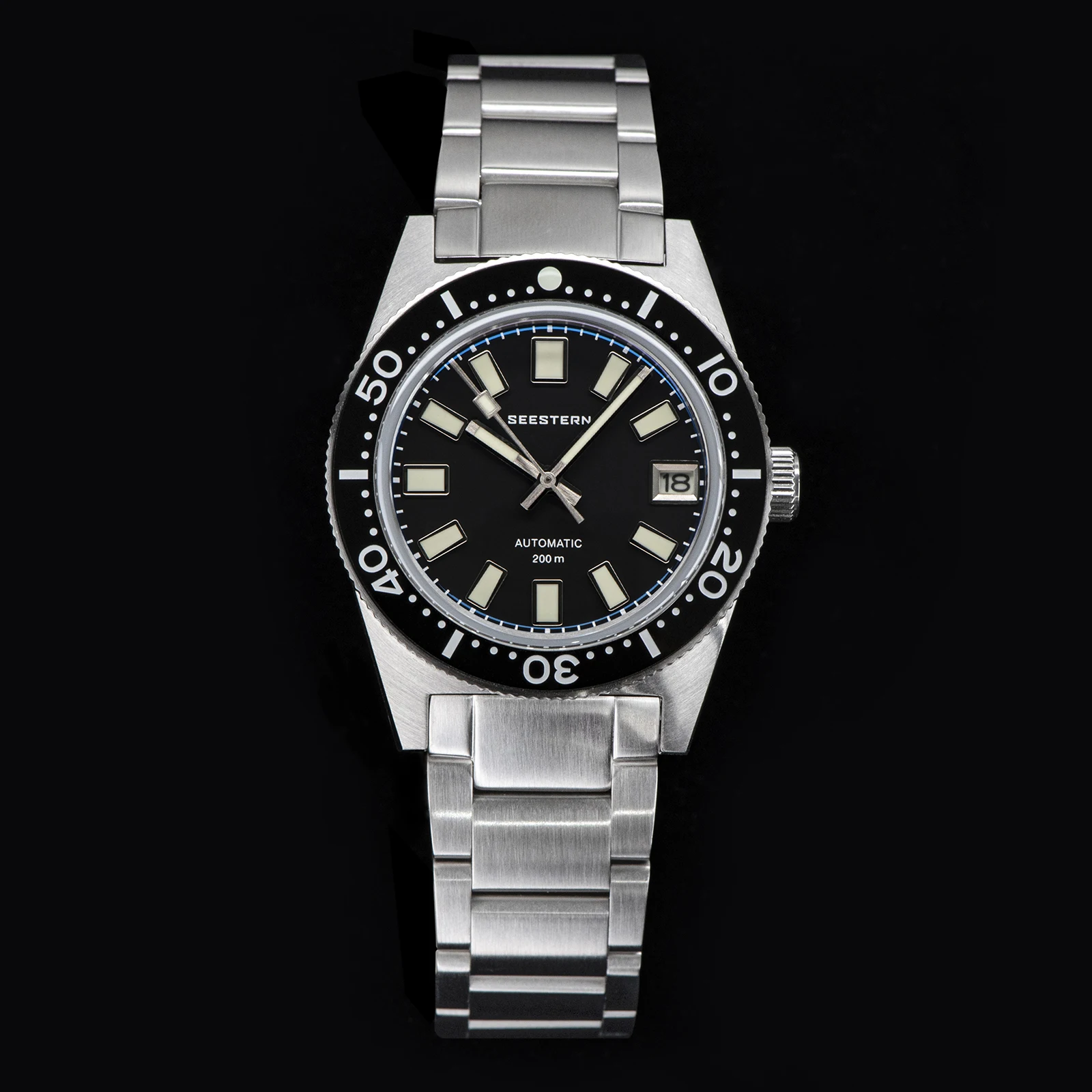 SEESTERN Tauchen Uhr 62MAS Automatische Mechanische Männer von Handgelenk Uhren Japan NH35 Bewegung Sapphire Glas Armband Leucht Lünette