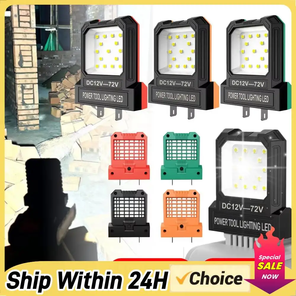 LED Work Light 14W LED Camping Lantern Mini Pocket Work Light Inspection For 12-72V Batteries Light Flashlight Camping Lights