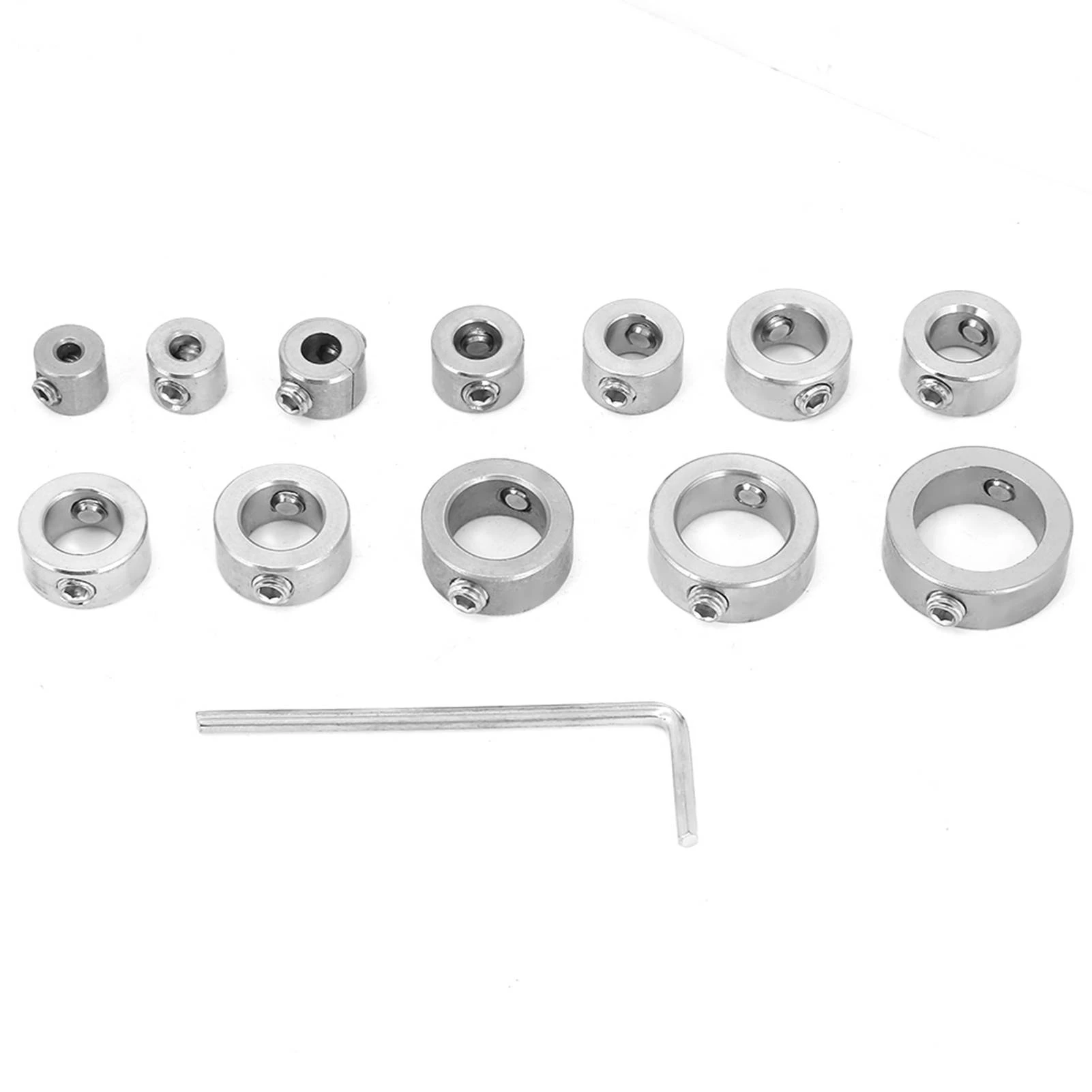 Drill Bit Depth Stop Rings, Stainless Steel Woodworking Drill Bit Positioning Rings 3, 4, 5, 6, 7, 8, 9, 9.5, 10, 12, 14, 16 mm