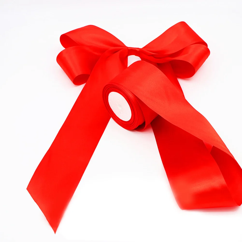 

1 Roll 2200X7.5Cm Single-Sided Satin Ribbon Double Smooth Craft Ribbon For Wedding Party Decoration Bouquet Wrapping Red