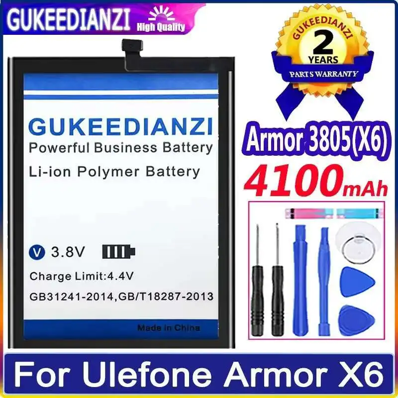 

Надежный блок питания для мобильного телефона Ulefone Armor X6 3805 X6, аккумулятор 4100 мАч