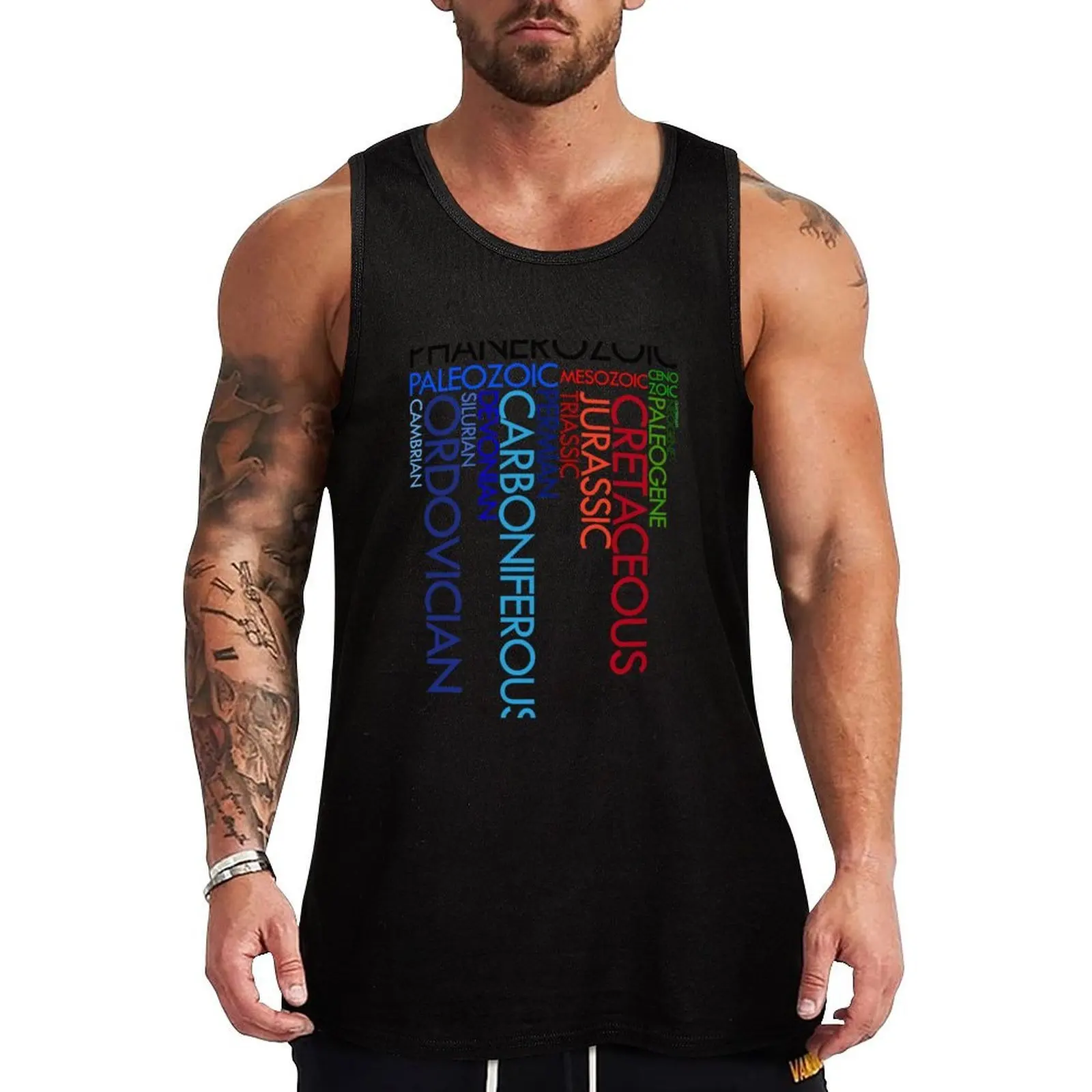 

Phanerozoic aeons, eras, ages Tank Top Men's gym t-shirt mens designer clothes Men's singlets gym wear men
