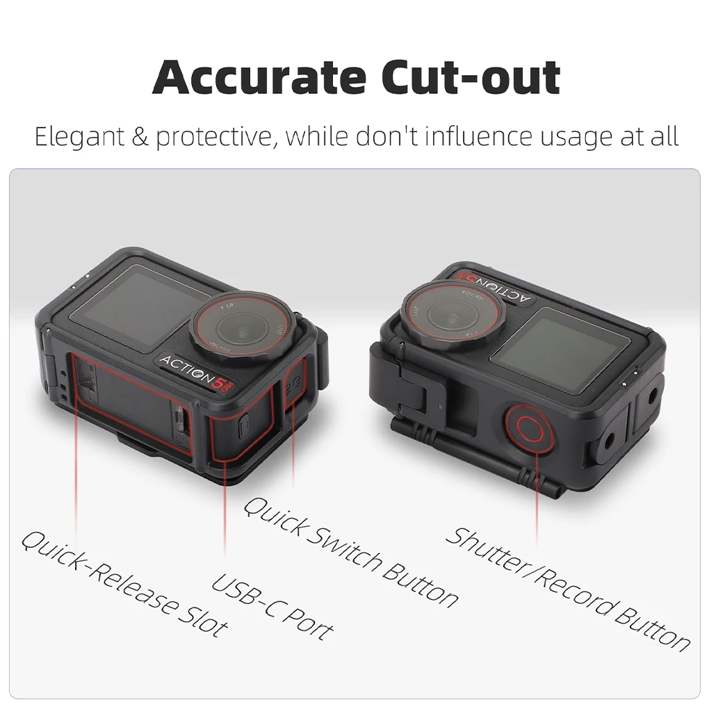 Capa protetora preta para guarda-sol, para ensolarado, ação 5pro/4/3, proteção para câmera, brilho zj911
