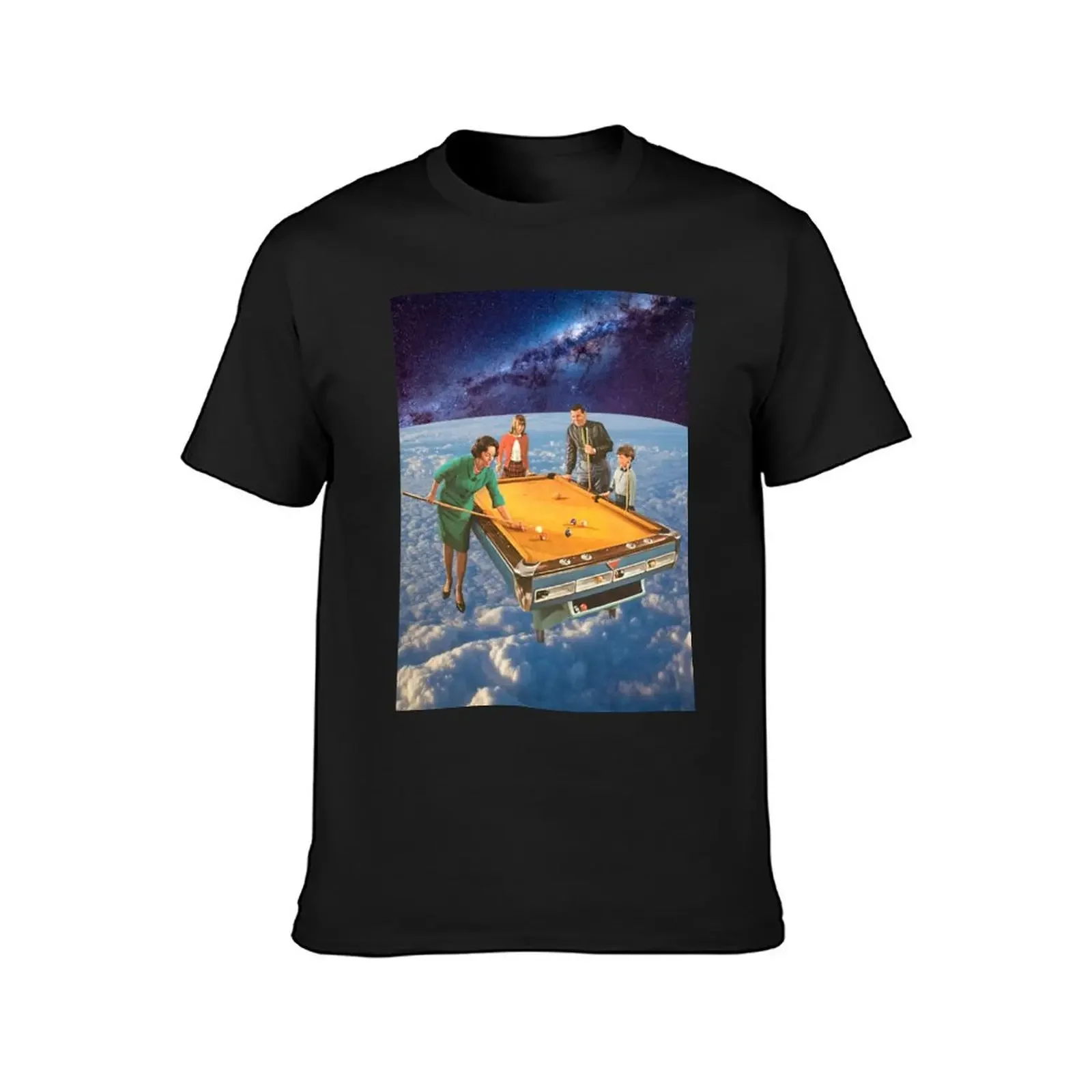 Billiard pool with the universe T-Shirt customizeds oversized shirts graphic oversizeds t shirt for men