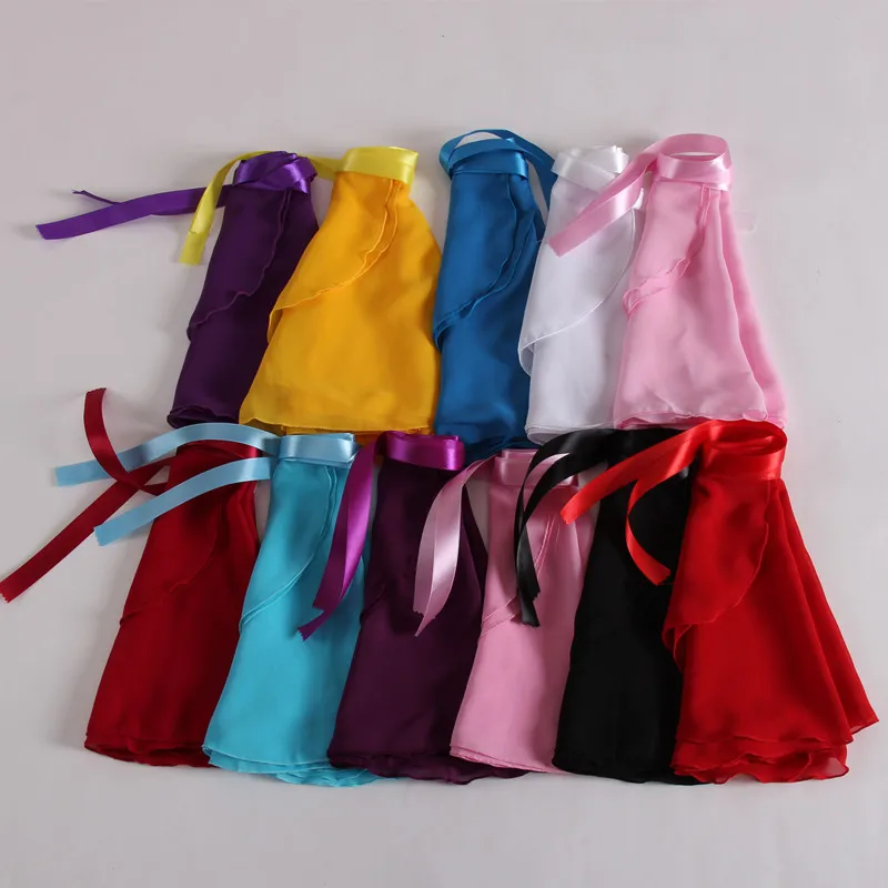 Retail 2023 New 13 Colors Available Children Kids Girl Chiffon Ballet Tutu Dance Costume Skirt Skate Wrap Scarf