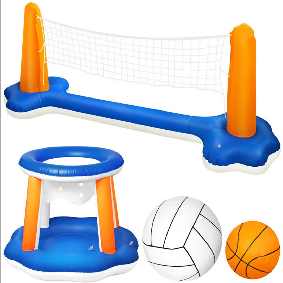

Inflatable Water Volleyball Shelf Swimming Pool Adult Interactive Toys Throwing Basketball Hoop Inflatable