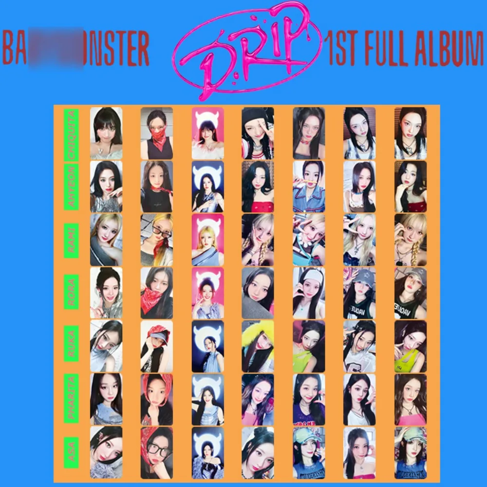 Kpop BABYMONSTER New Album DRIP Personal Card LOMO Card RUKA RORA PHARITA HARAM AHYEON Photocard Double Sides Postcard Gift