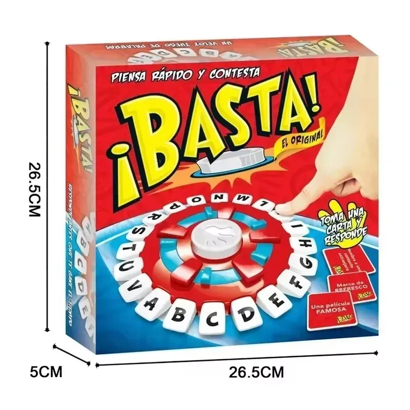 New Basta SpanishTapple Word Game - English Tapple Games Version Quick Thinking Letter Pressing Board Game Puzzle tabletop games