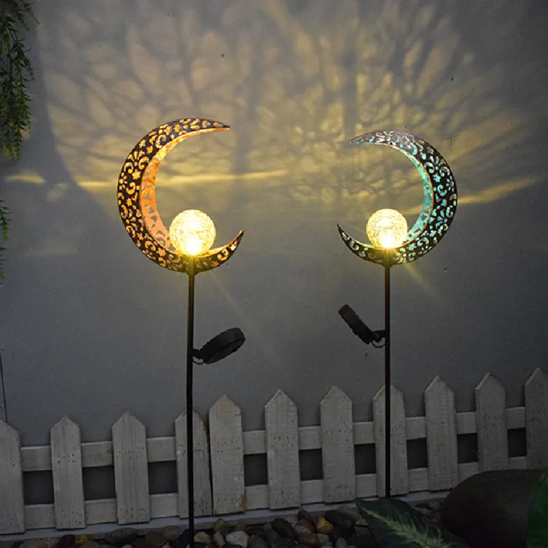 1Pc Led Solar Lights Outdoor Waterproof Moon Fairy Lawn Garden Solar Lamps for Pathway Lantern Landscape Yard Decor Garden Decor