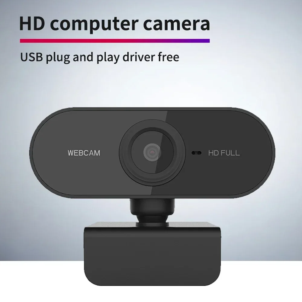 Webcam 1080P Full HD Web Camera with Microphone USB Plug Web Cam for PC Computer Mac Laptop Desktop YouTube Skype Mini Camera