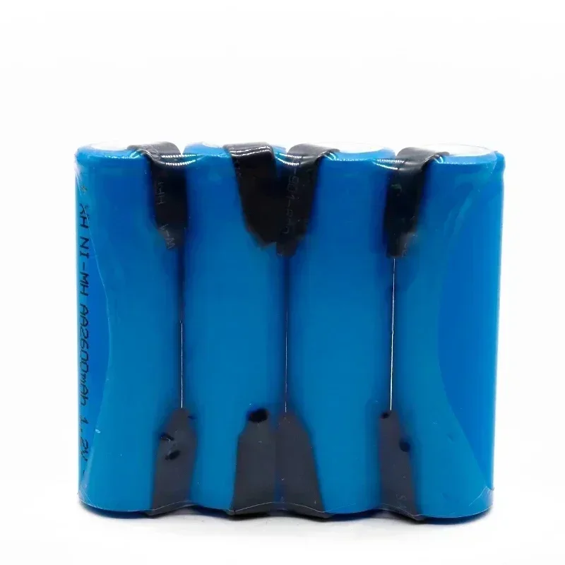 1.2V 2600mAh 20pcs New AA battery 2A Ni-MH cell blue shell with tabs pins for Philips Braun electric shaver tool brush batteries