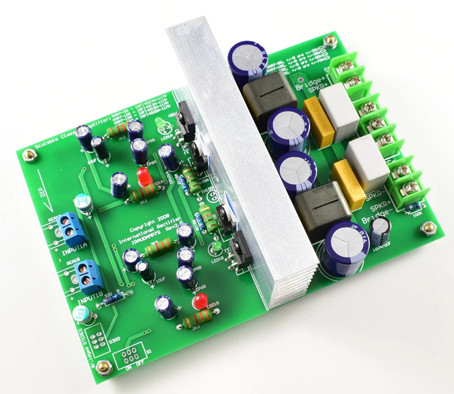 

L15DX2 IRS2092 Class D power amplifier finished board two-channel IRAUDAMP7S 125W-500W