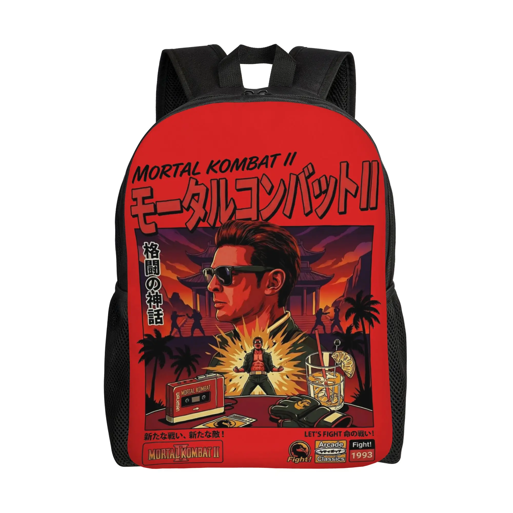 

mortal kombat II Backpack for Men Women Casual High School Daypack Laptop Canvas Bags Outdoor