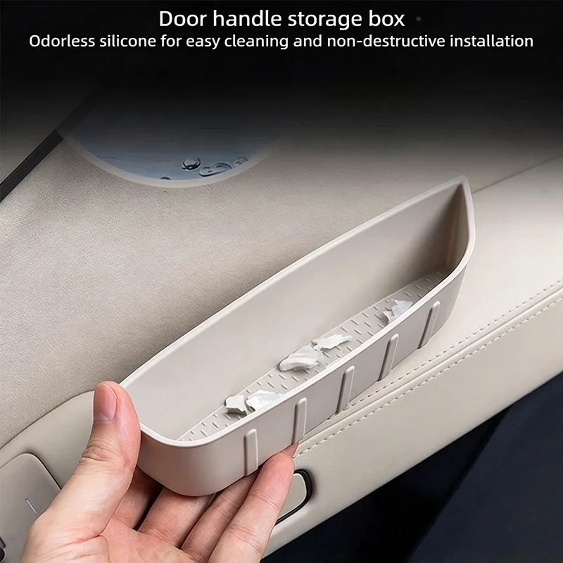 For Zeekr 7GT 2025 2026 Car Door Side Insert Storage Box Small Item Holder Anti-Scratch Door Pocket Tray Interior Accessories