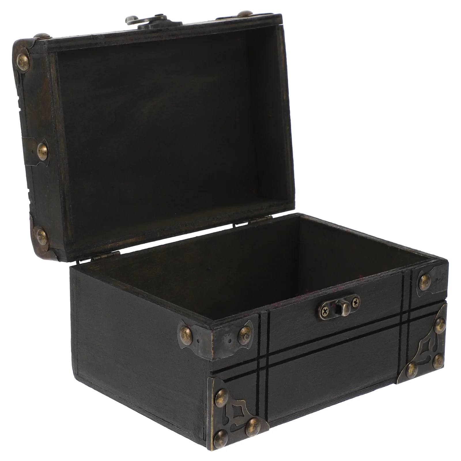 Vintage กล่องเก็บกล่องถ่ายภาพผู้ถือเครื่องประดับไม้ Prop Treasure กรณีร้านขายของชํา
