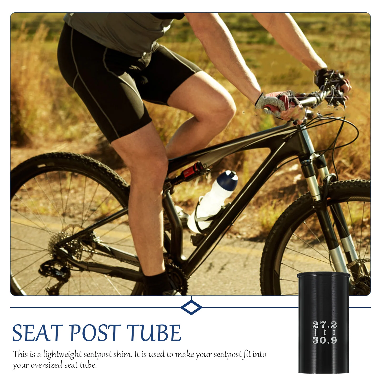 

Bicycle Seatpost Reducing Sleeve 27.2 To 30.9Mm Aluminum Alloy For Road Bike Seat Tube Adapter Fit Oversized Frame