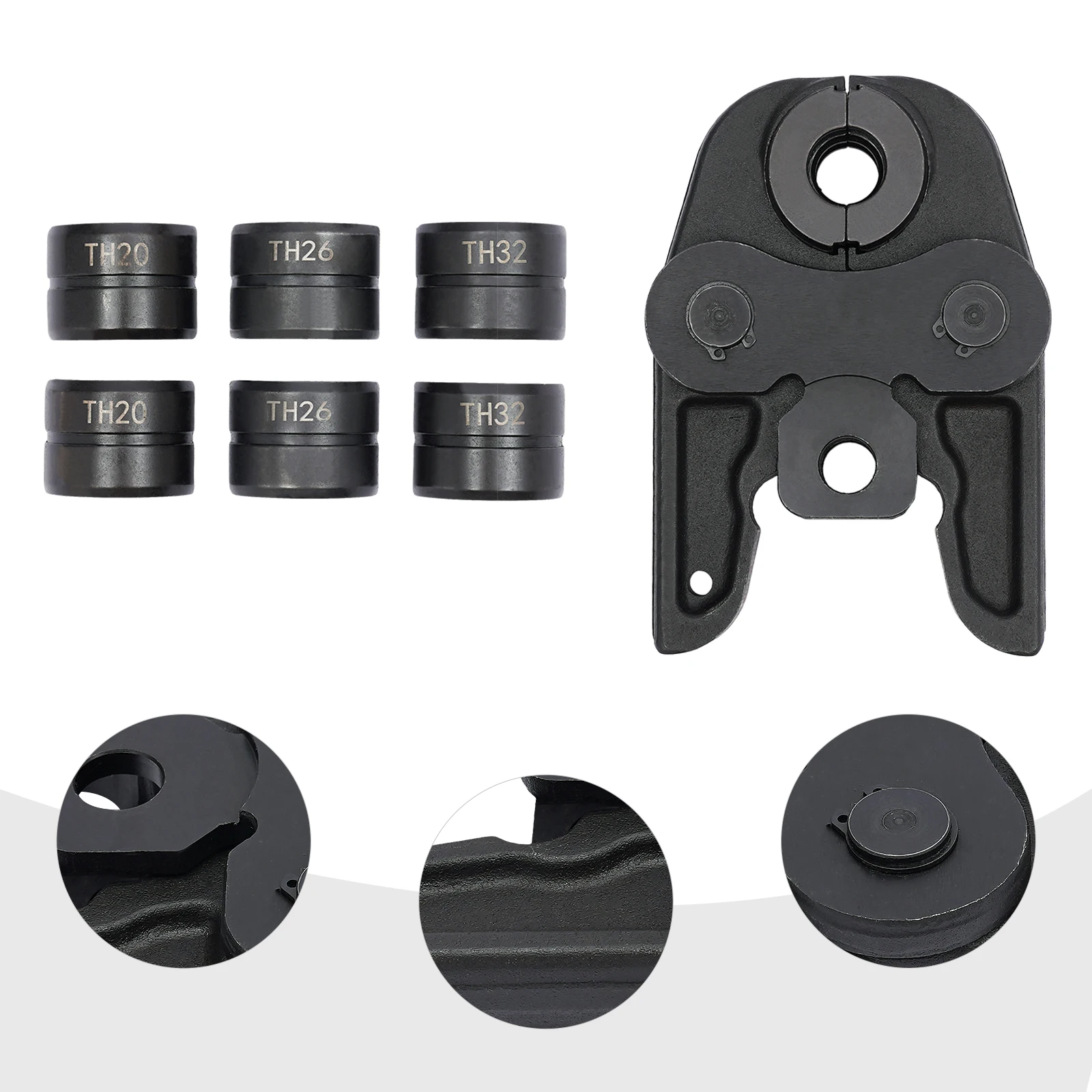 Pressing Pliers Universal Jaws for Stainless Steel Pex Pipe Crimping Tools TH/U/V Type Hydraulic Pressure Tube Clamp Head