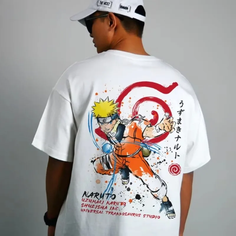 Trendy Children's T-shirt Hot Selling Japanese Anime Sasuke 100% Pure Cotton Cartoon Printed Parent-child Outfit Short Sleeved