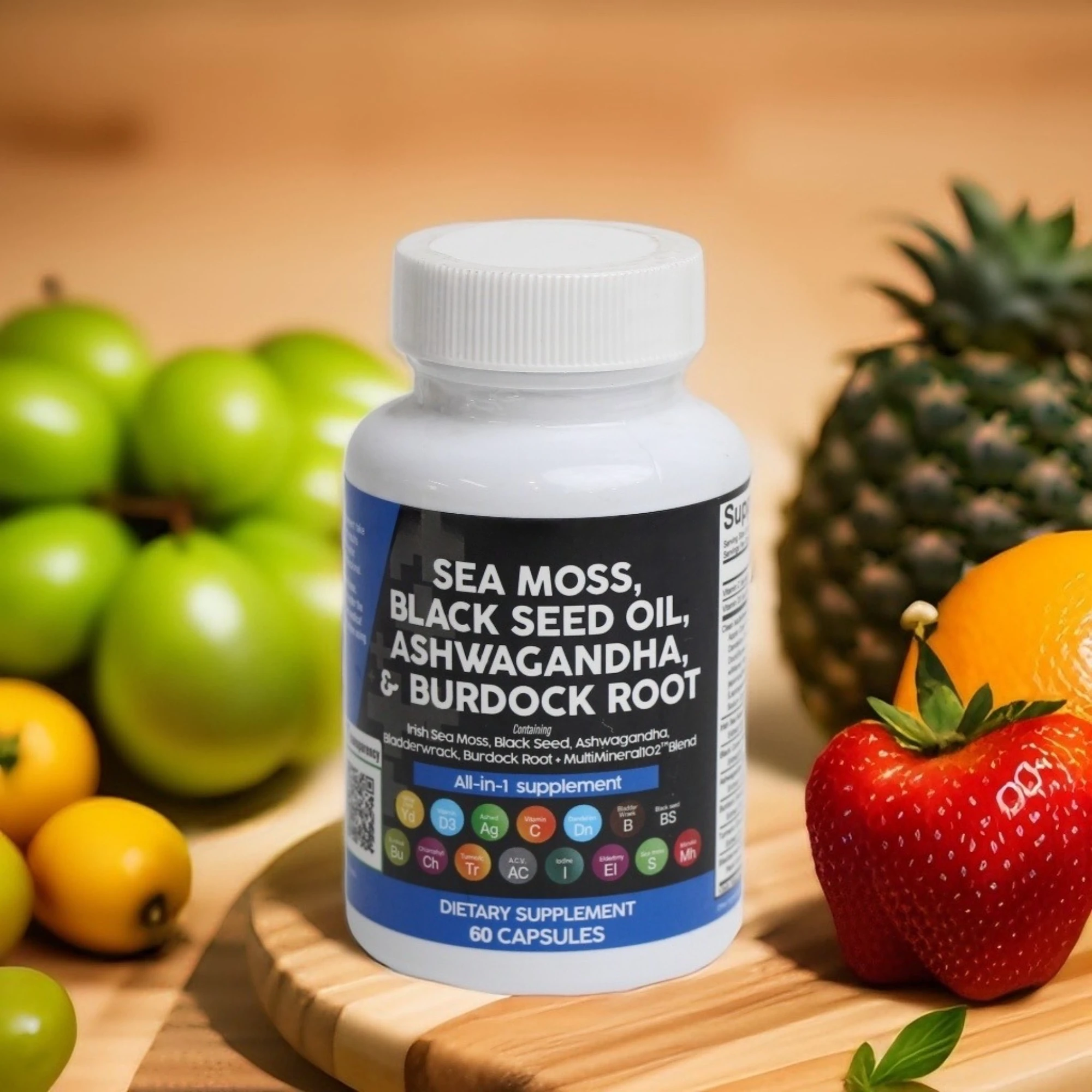 Natural Ashwagandha & Sea moss Capsules for Men, Increase Energy & Endurance permanently, Increase size & libido, Erection pills