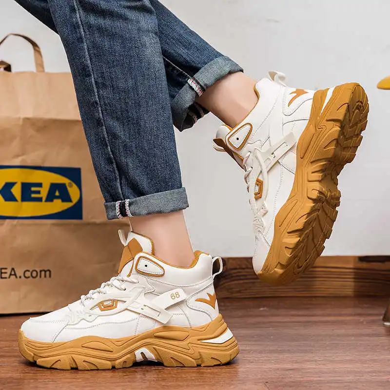 Rubber Sole Spring-autumn High Top Shoes For Men Basket Kawaii Men Ankle Boot Sneakers Sports Tenix Premium Tenisse Price