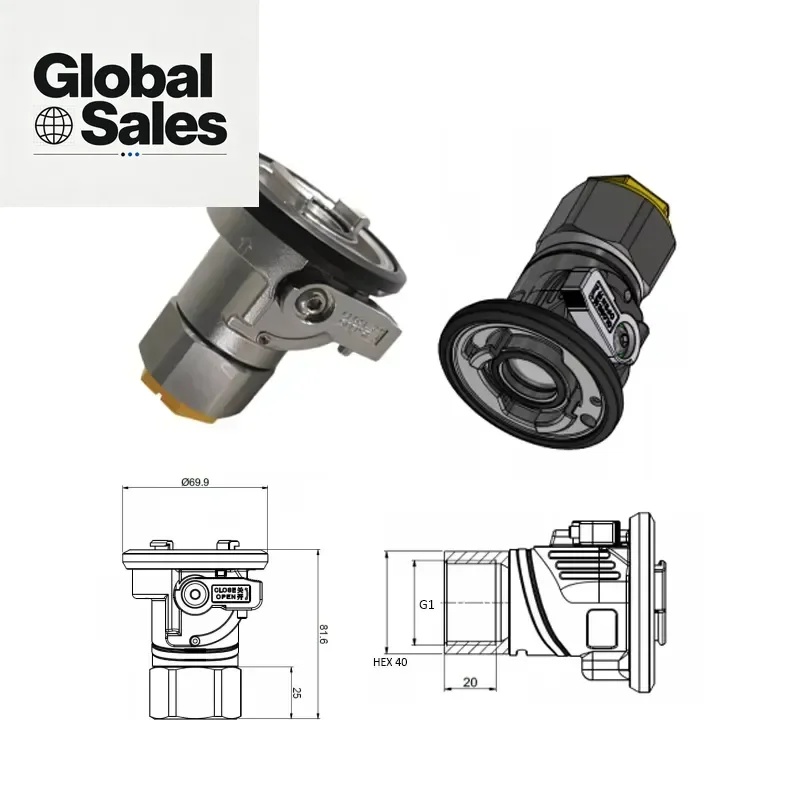 YNTO Dual Interlock Stainless Steel Fluid Connectors Full-Flow Quick Disconnect Coupling for Data Center Server Casting