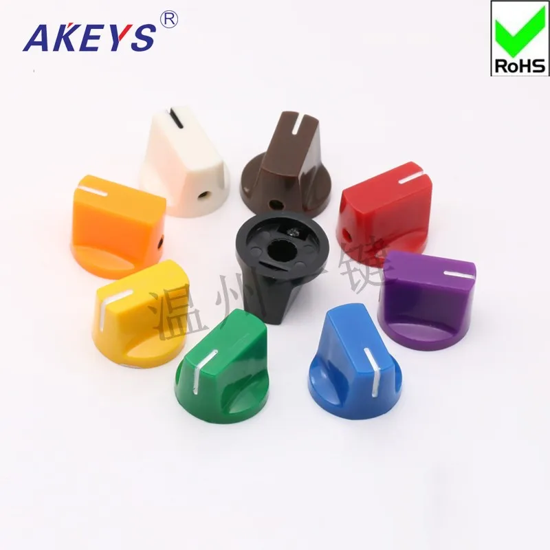 10pcs KN-19-14 potentiometer plastic wood color knob sound tuning knob pendant iron switch knob Dia 6.35mm