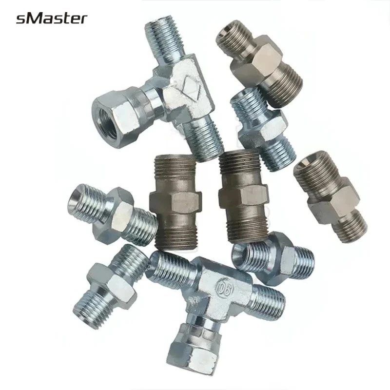 1/4 Butt Joint Tee Union Conversion Head  Airless Spray Gun Accessories High Pressure Pipe Spray Gun Airless Spray Gun