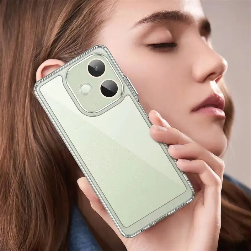 Para oppo A5 Pro 5G Pro Global funda oppo A5 Pro 5G Pro Global cubierta parachoques a prueba de golpes transparente PC + funda protectora de silicona para teléfono