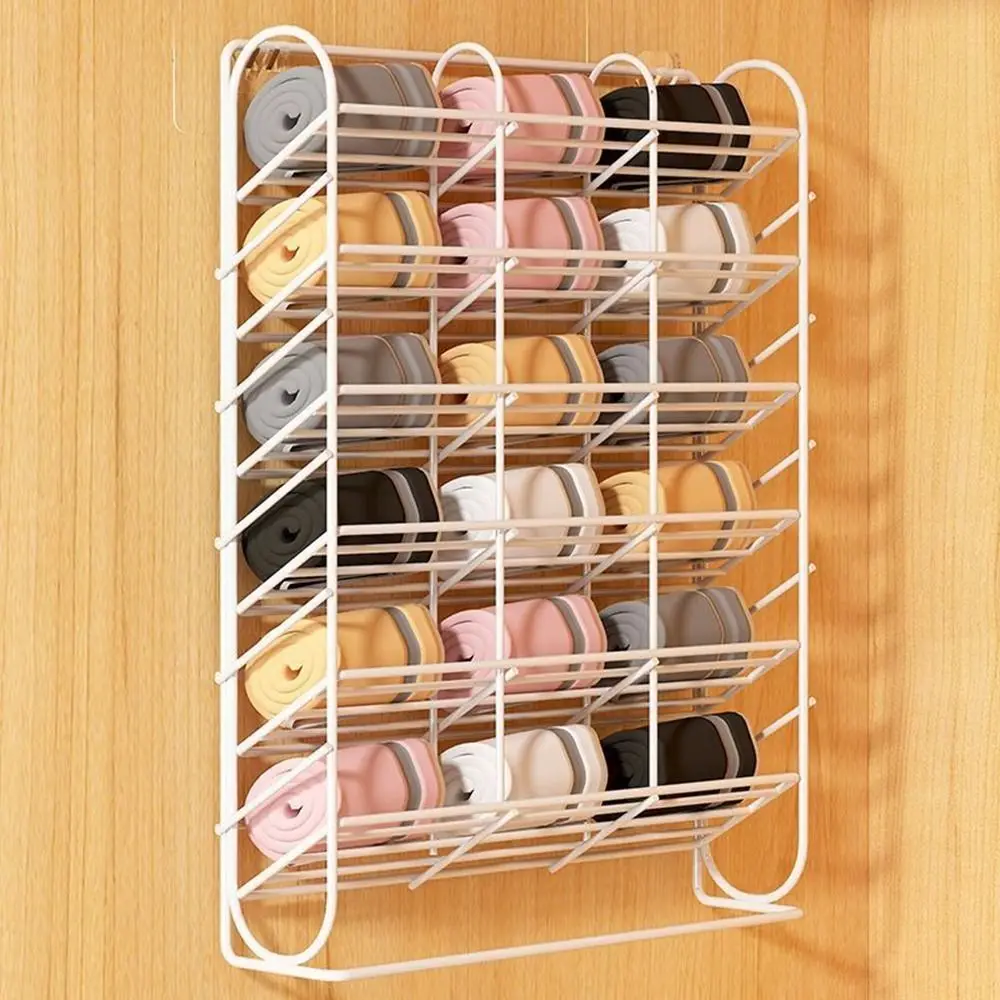 4/9/18 Tier Wall Mounted Underwear Storage Rack Organizer No Drilling Closet Hanging Shelf Space Saving Bedroom Dorm Organizatio