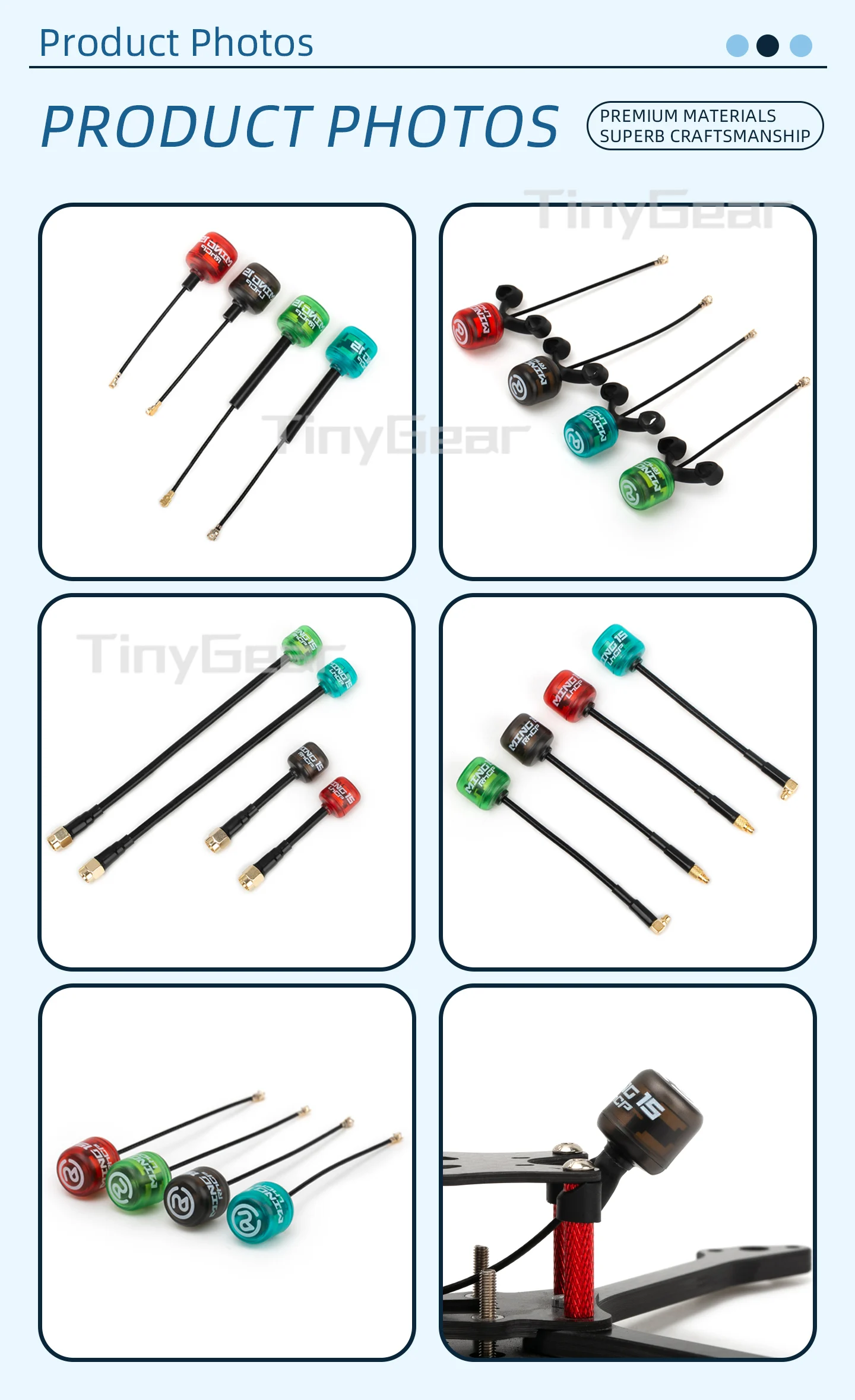 5.8G RHCP Mini Lollipop FPV Antenna High Gain 3.3Dbi RP-SMA/MMCX/MMCX-L Connector for Transmitter/Receiver RC Racing Drone Part view 4