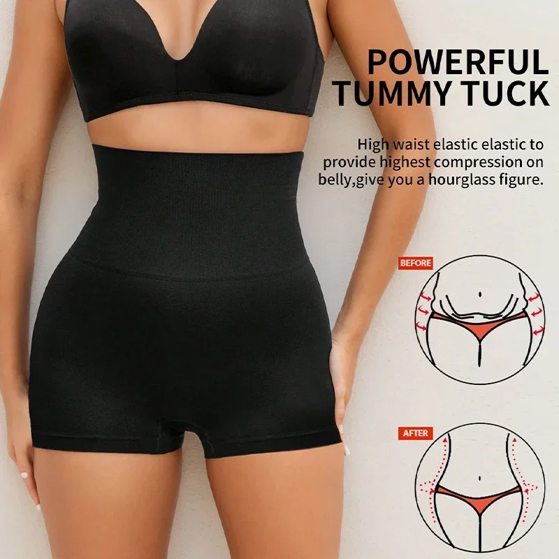 Dimmkof Sexy Buttock Shapewear Women\'s Seamless Thigh Smooth High Waist Tummy Control Underwear Steel Bones Push Up Butt Panties