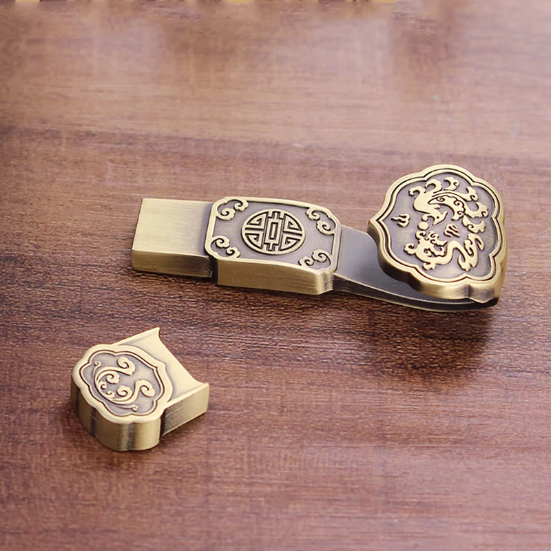 Clé USB en métal de bijoux traditionnels chinois, clé USB, clé USB, cadeau de mémoire, 32 Go, 64 Go, 128 Go