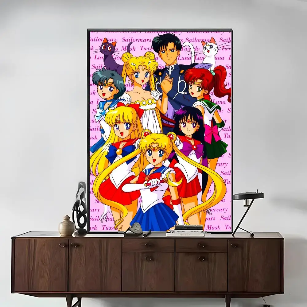 Nostalgic Classic S-Sailor M-Moon Poster Poster Artistic Stylish Wall Art For Home Office Bathroom‌ Decor Living