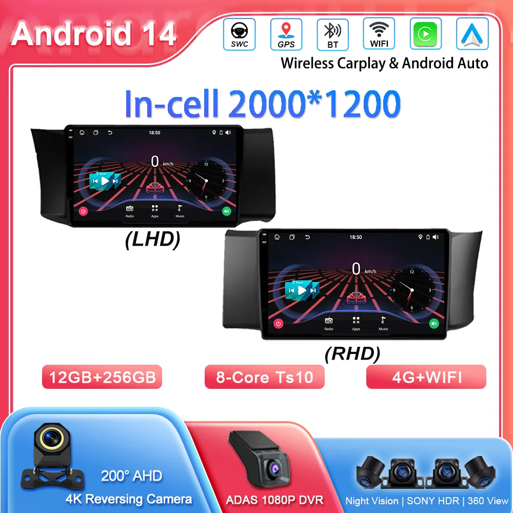 

Автомобильный Android 14, GPS-навигатор для Subaru BRZ Scion FRS Toyota GT86 GT 86 2012-2021, авторадио, стерео, мультимедийный видеоплеер, 4G