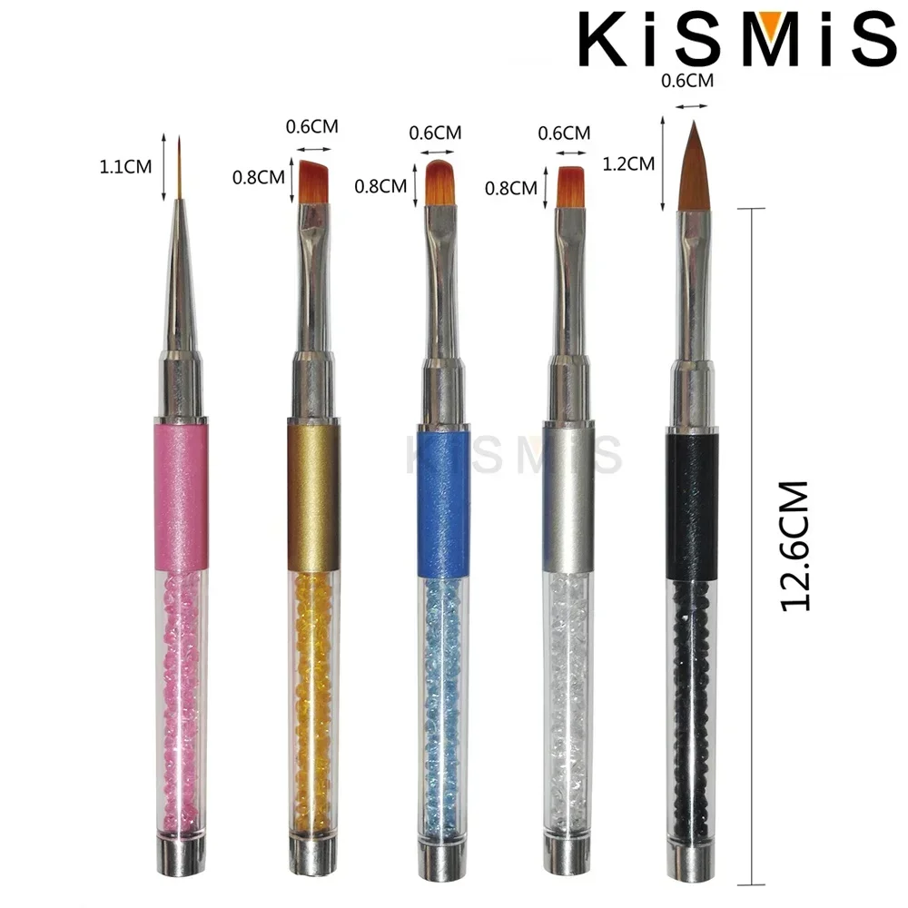 Acrylique Nail Art brosse stylo strass diamant paillettes poignée sculpture poudre Gel liquide manucure outil