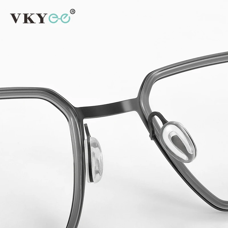 VICKY Simple Geometric Polygon Fashion Pure Titanium Vintage Design Blue Light Protection Glasses Customizable Prescription 2715