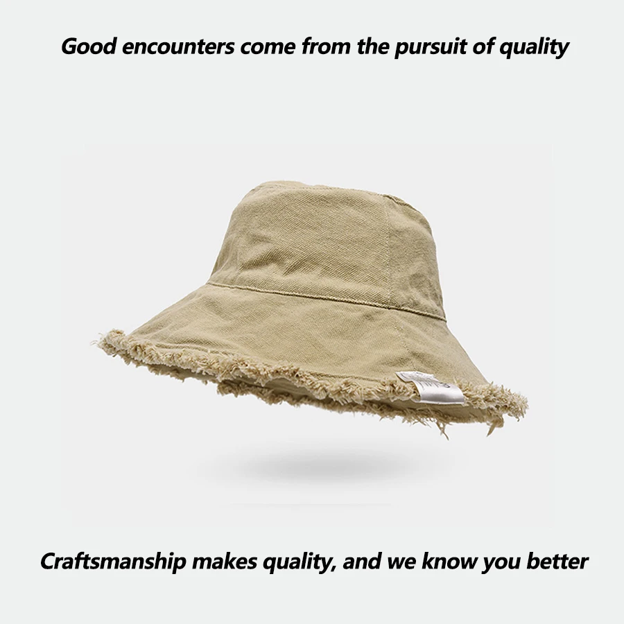 New style fur trimmed old fisherman hat for women, summer sun protection and sunshade hat for men, retro basin hat trend